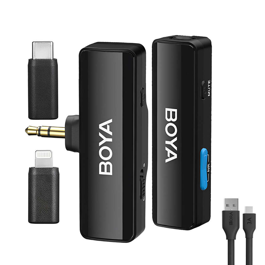 Microfone Lapela Boya Boyalink A1 + Cabo Usb 2.0 A/C Preto (K-6191-5887)