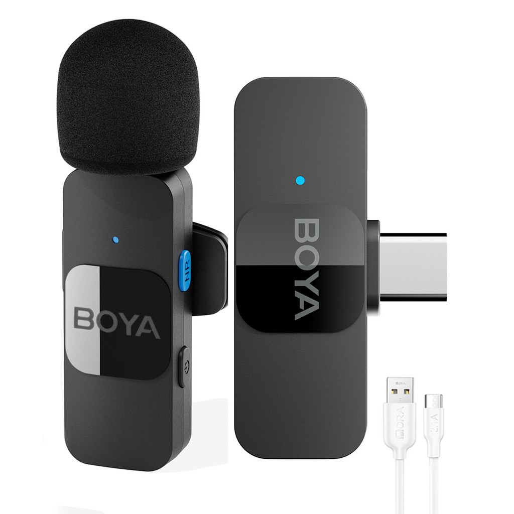 Sistema Microfone Boya By-v10 Lapela + Cabo Usb A/C Branco (K-4913-5863)