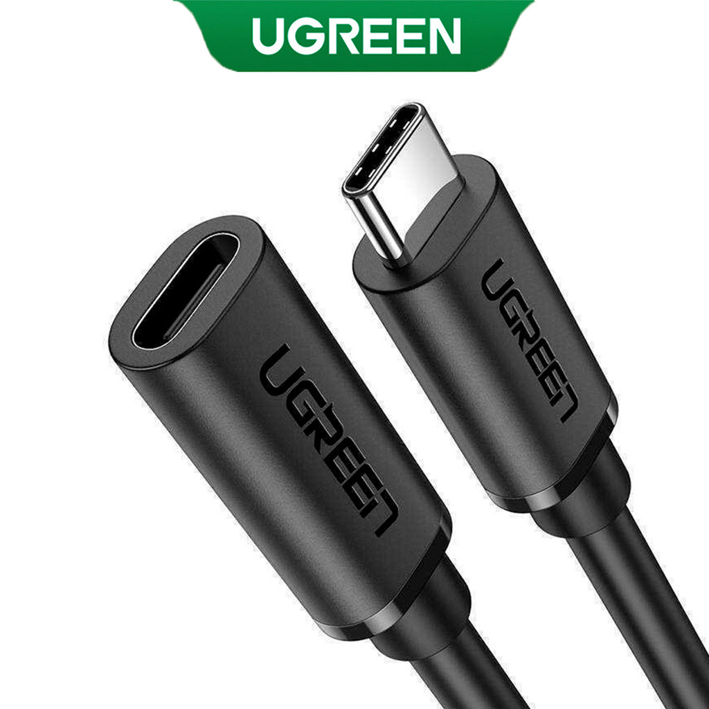 UGREEN Cabo Extensor Usb-C Macho/Fêmea 5A 1Metro Preto