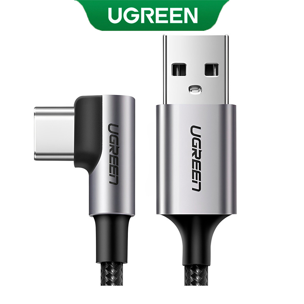 UGREEN Cabo Usb A 2.0 para Usb C Angular 1 Metro Preto