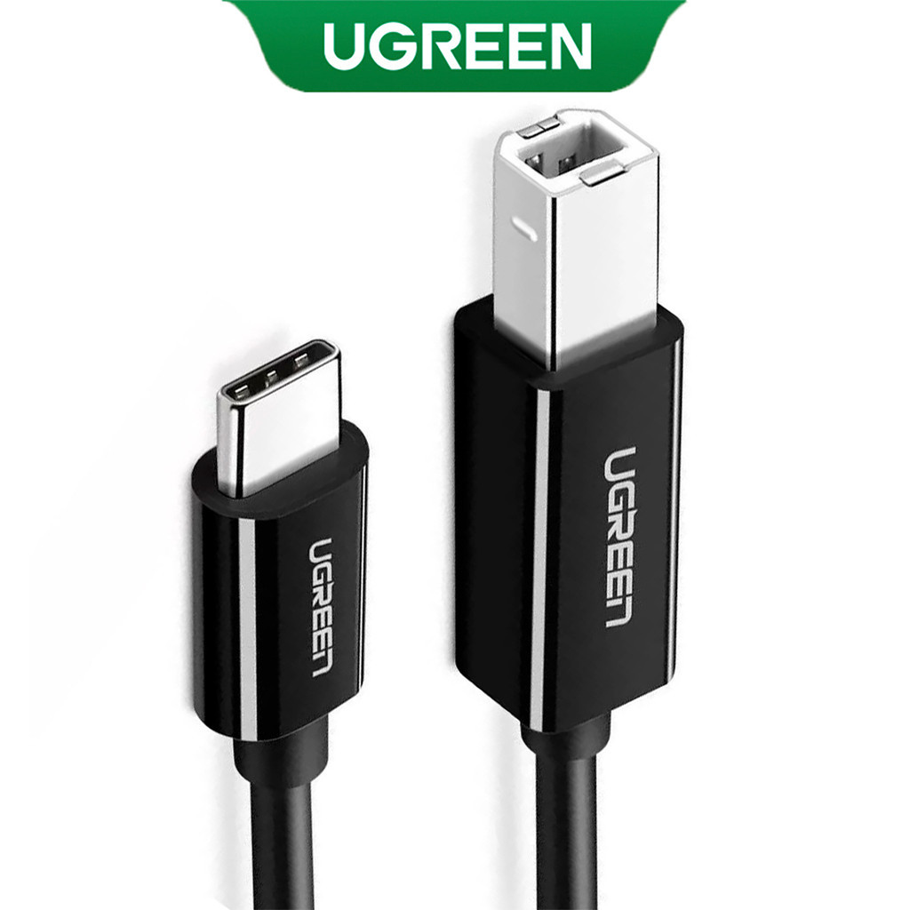 UGREEN  Cabo Impressora Usb-C para Usb B 2.0 2Metros Preto