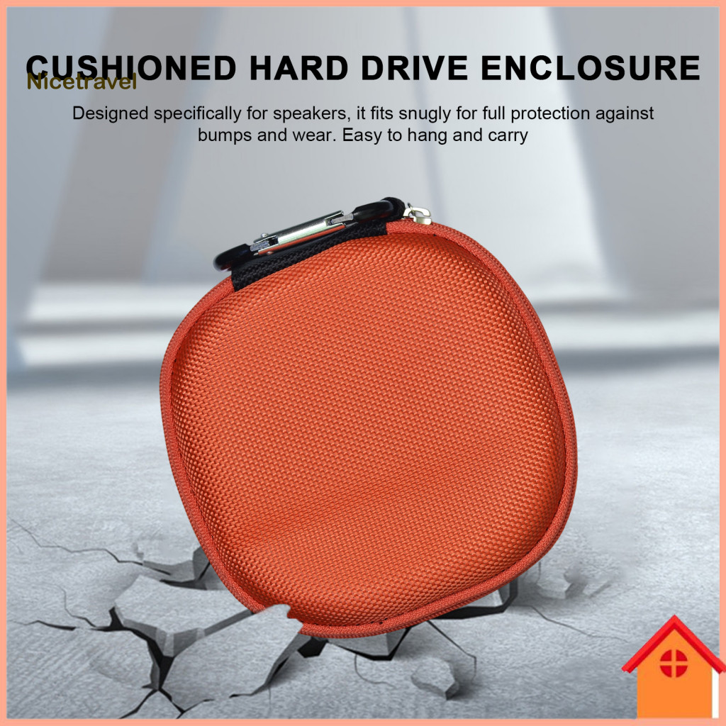 Portable Speaker Case Secure Storage Pouch Bag with Easy Buckle Lightweight Anti-bump Carry for Outdoor Travel and for B