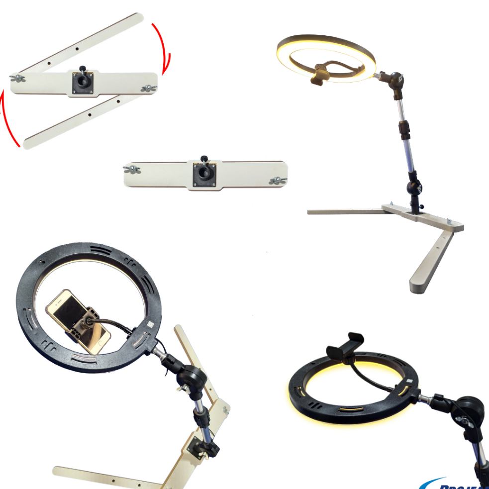 RING LIGHT DE MESA - FILME TECLADOS, BANCADAS, RECEITAS, ARTESANATOS AJUSTÁVEL E SUPORTE DE CELULAR