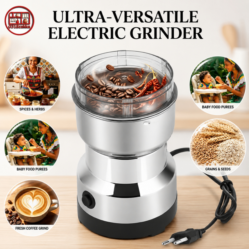 Electric Coffee Bean Grinder Stainless Steel 200W Multifunctional  220V Compact Powerful Professional-F5
