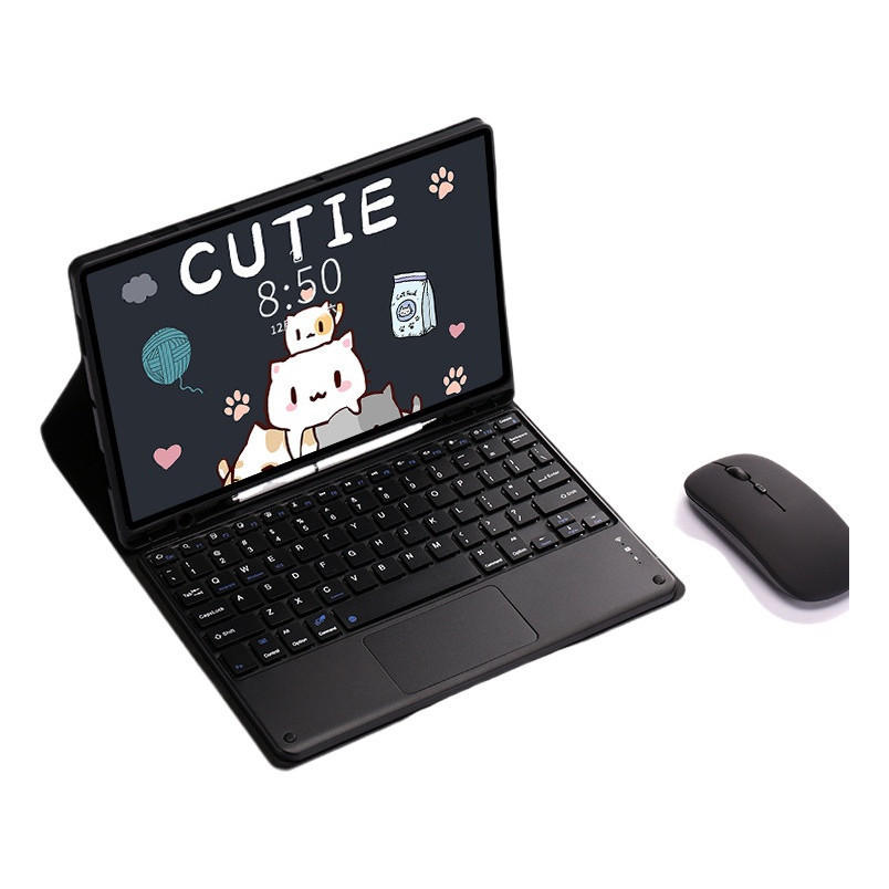 Para Samsung Galaxy Tab S6 Lite 10.4 A8  Capa De Couro Magnética Com Teclado E Mouse