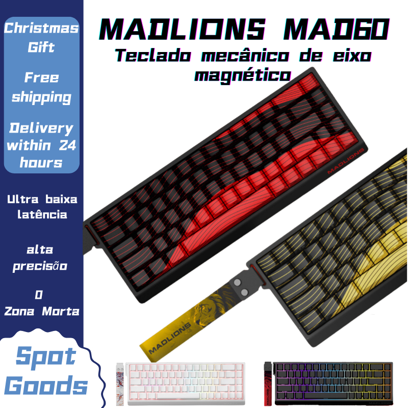 【Spot Goods】MADLIONS MAD60HE Teclado De Eixo Magnético Para Jogos 0 Zona Morta Latência Ultrabaixa RT0.01