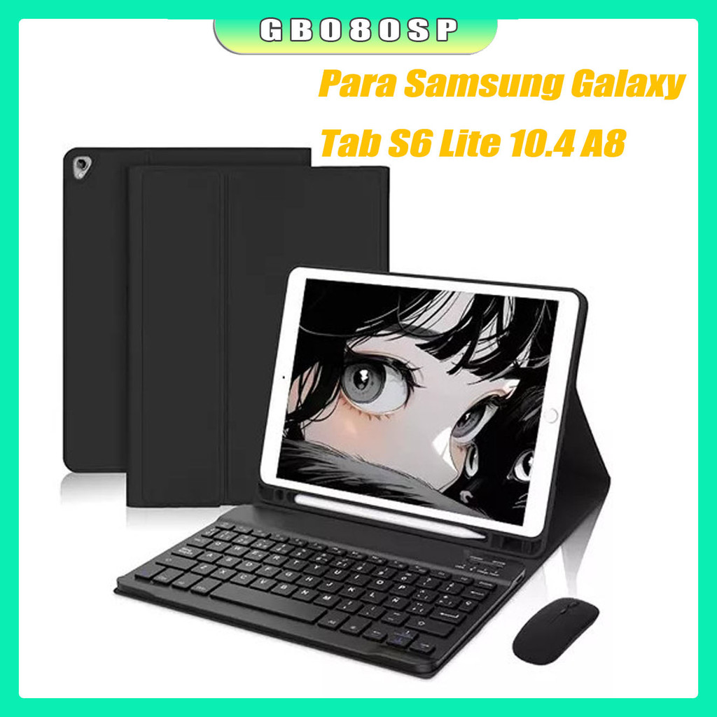 Para Samsung Galaxy Tab S6 Lite 10.4 A8  Capa De Couro Magnética Com Teclado E Mouse Capa