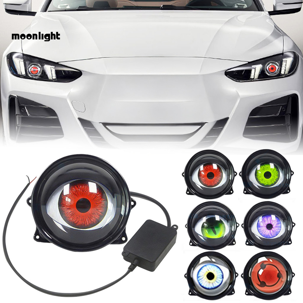 3-inch Led Devil Eye Headlights with Remote Control 6-mode Adjustable Color Fog Lamps Dynamic Big Lights for Car Models