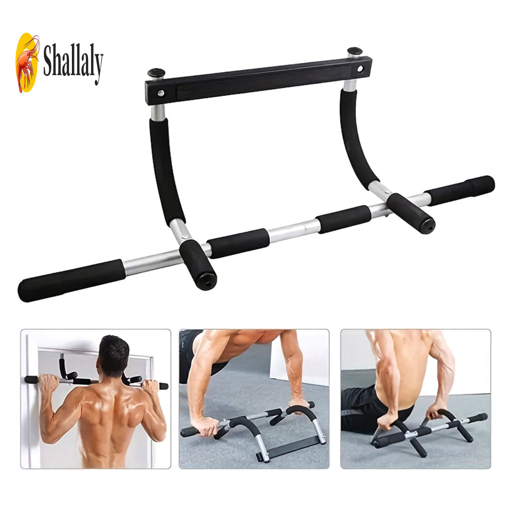 Doorway Pull Up Bar Home Heavy Duty Adjustable Pull-up – No Drill Chin Dips Push-up Strength Training Gym Upper Body W