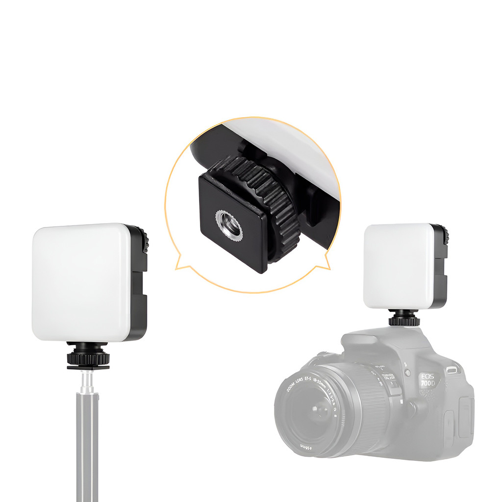 Mini Iluminador LED RGB Controle de Cor e Brilho 10% - 100%