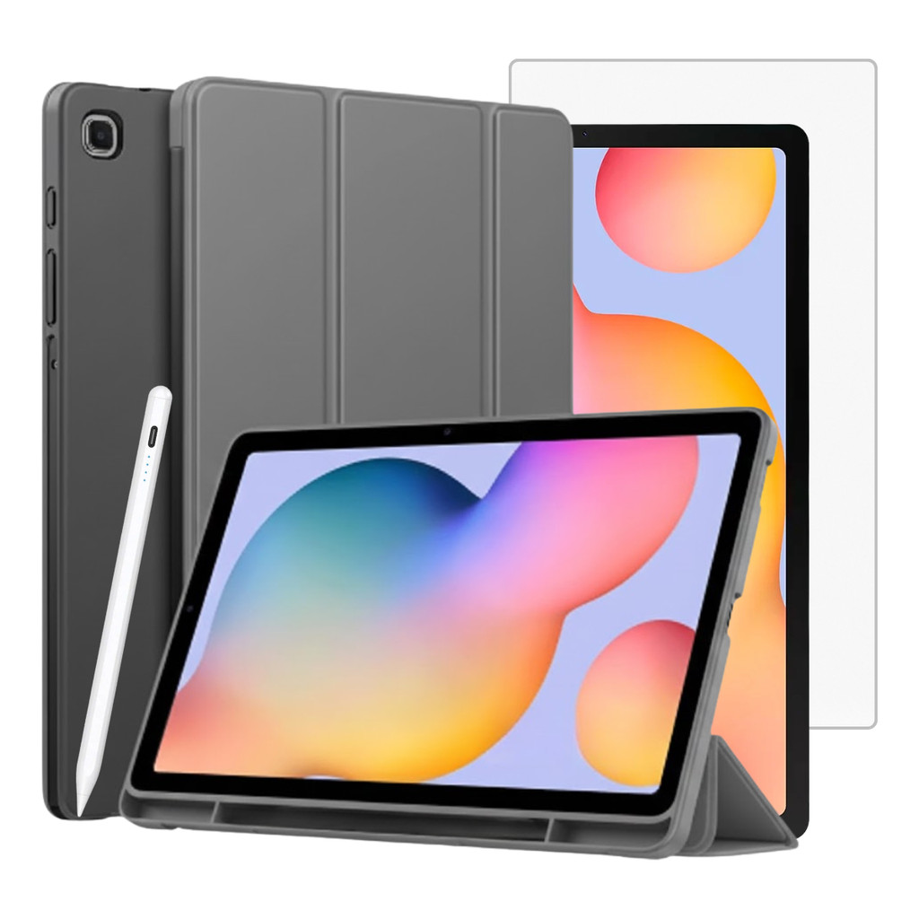 Kit Capa Smart Caneta Pencil E Pelicula Para Tab S6 Lite