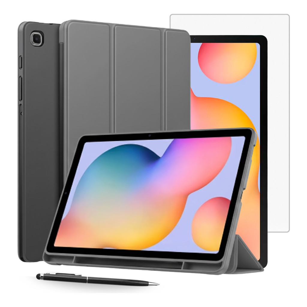 Kit Capa Smart Caneta E Pelicula Para Galaxy Tab S6 Lite