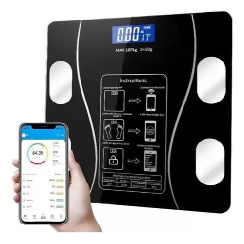 Balança Corporal Digital com Conexão Bluetooth para Smartphone
