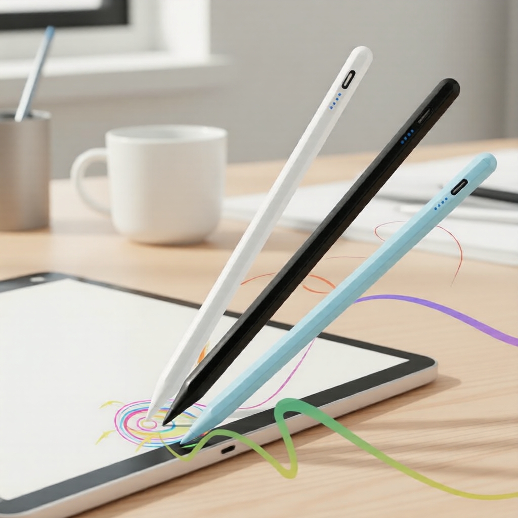 Caneta Stylus Digital Portátil de Toque - Compatível com Tablets e Smartphones iOS e Android