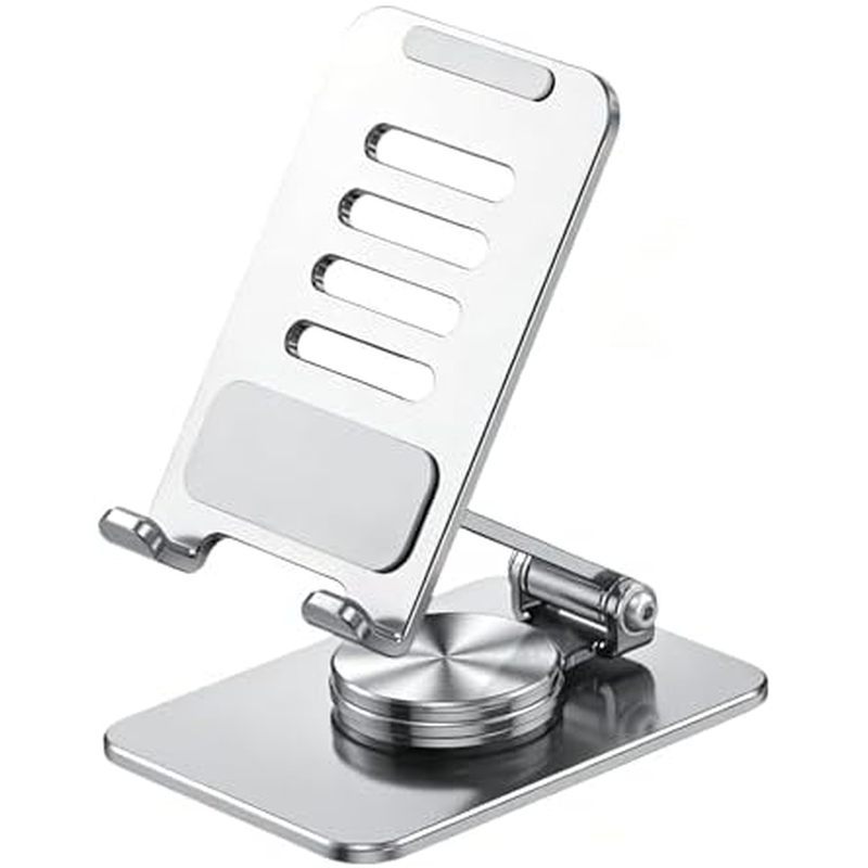 360 Degree Rotating Cellphone Holder Phone Folding Angles Height Adjustable Tabletop Cradle Anti Slip Desk Phone Stand