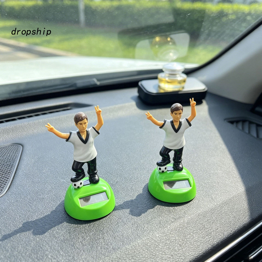 Automatic Dancing Car Decoration Solar Powered Dashboard Swing Solar-powered Soccer Bobblehead Toy Nodding Football Swin