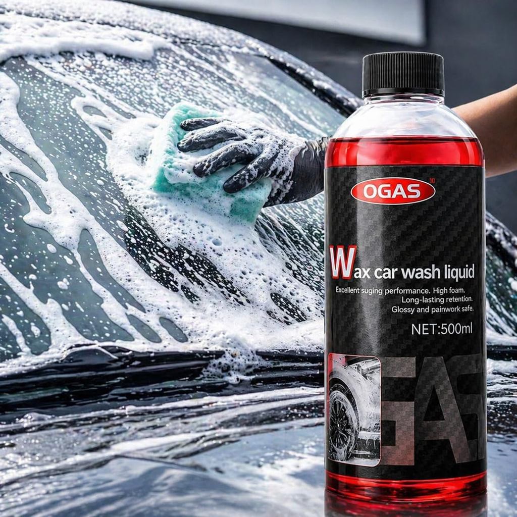High-foam car wash soap,pH Balance Car Shampoo,Contains wax,Concentrated automatic cleaning solution,Used for scratch-re