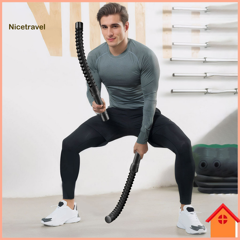 Gym Workout Equipment Cordless Battle Rope 1 or 2 Pcs Ropeless Portable Lightweight for Arm Muscle Strength Training Non