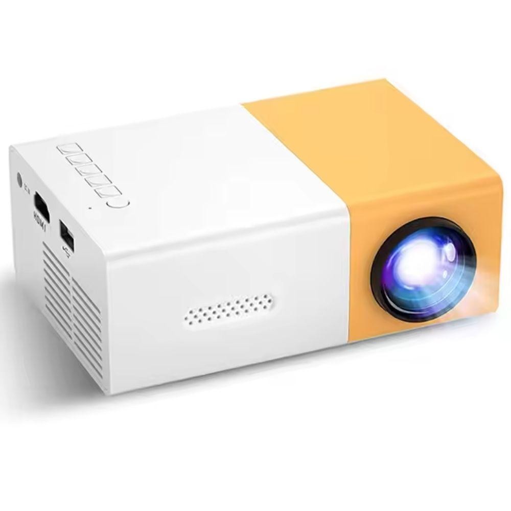 MINI PROJETOR PORTATIL 600 LUMENS 100 POLEGADS HDMI CINEMA FILME RETROSPECTIVA AV USB 1080P COM CONTROLE REMOTO