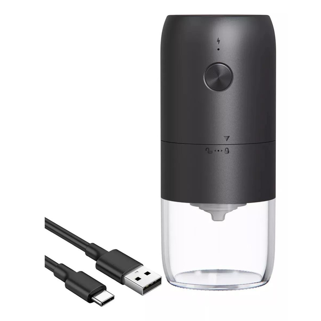 Moedor de Café Elétrico Portátil USB Recarregável Grãos Café Especiarias Bivolt