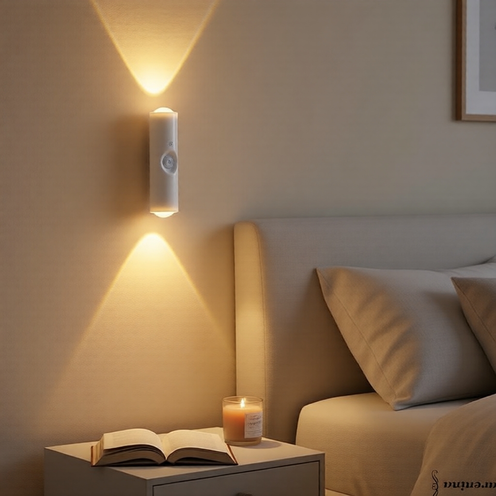 Lâmpada Noturna Magnética Dimerizável Recarregável Ativada por Movimento RGB Step Wall Light