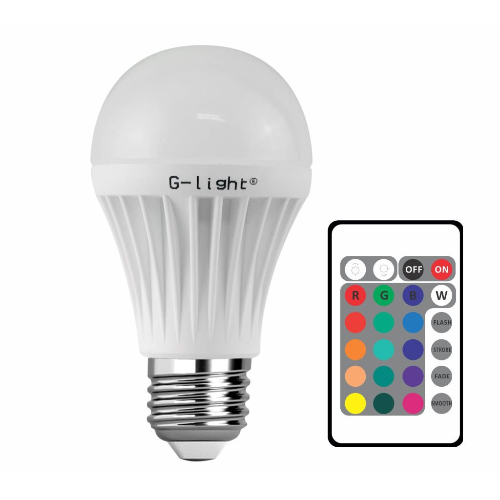 Lâmpada LED bulbo A60 G-light LED magica RGB 3W Autovolt luz colorida festa casa com controle remoto