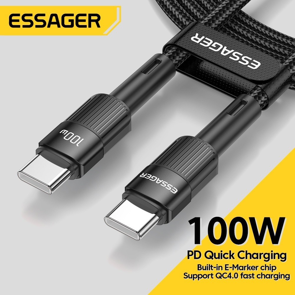 Essa Essager Fast Charge 5A 100W Tipo C Para USB QC4.0 Cabo De Carregamento Mbk Telefone Móvel Android Huawei