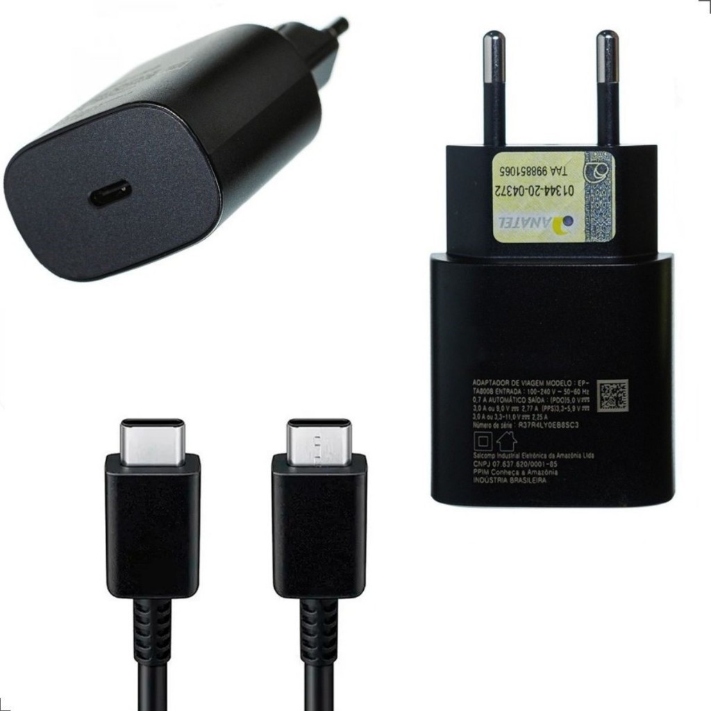 Carregador de Parede 45W Fast Charging USB-C | Turbo Power Compatível Note, Linha S, Ultra e Plus