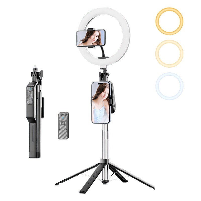 Selfie Stick Tripé 1.8M 360° Rotação Anti-tremor+ Controle Bluetooth Sem Fio para Vlog