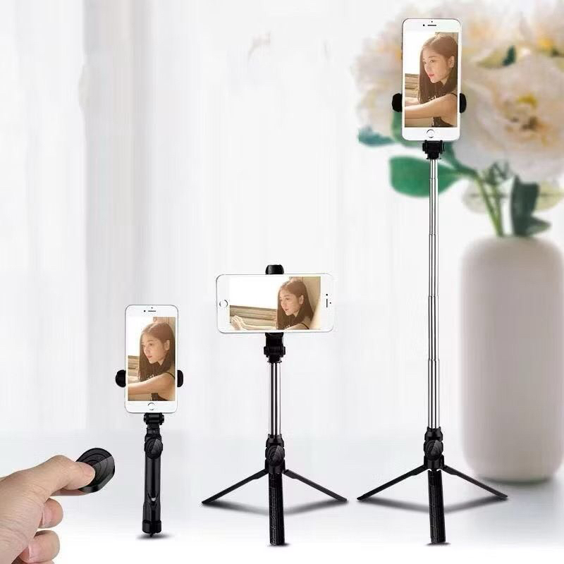 TRIPÉ COM BASTÃO DE SELFIE E BLUETOOTH /COM 1M DE ALTURA