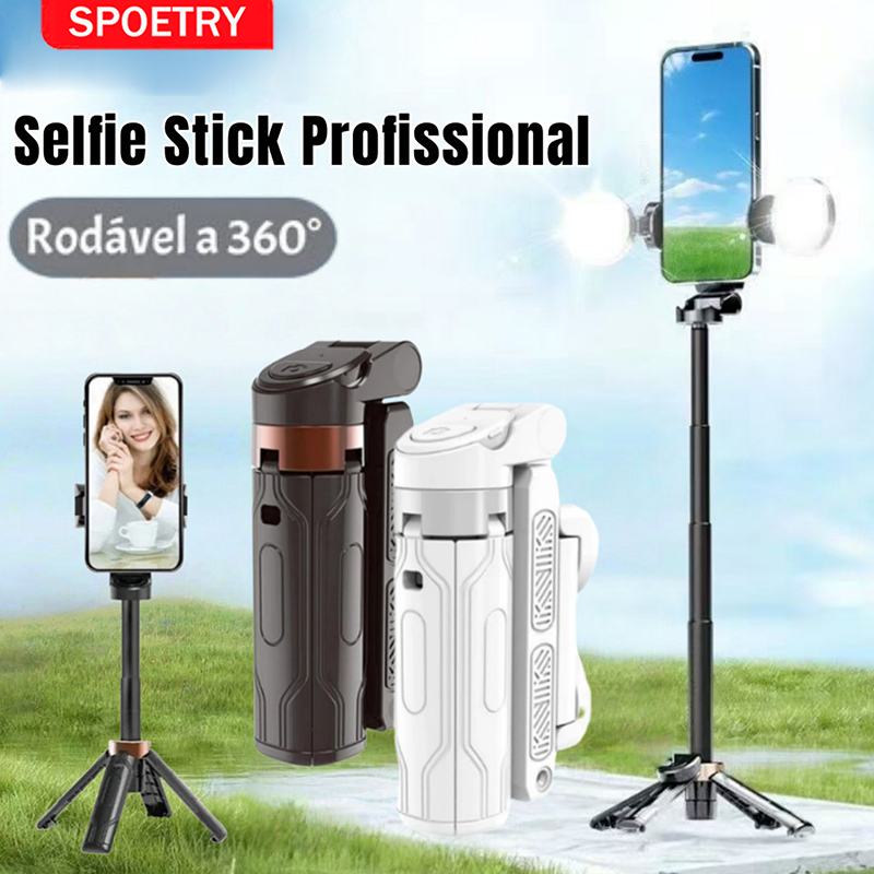 Selfie Stick Profissional - Mini Tripé Bluetooth Portátil, Ajustável, Ideal para Viagens e Dias a Dia