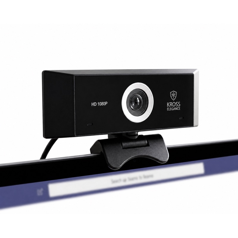 Webcam Kross Elegance Full HD 1080p Com Tripé Computador USB