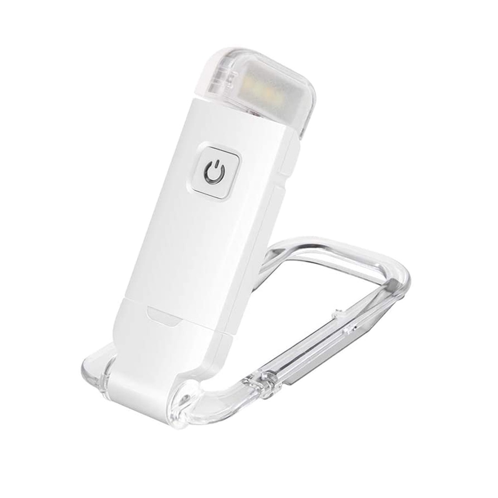 Luz de Leitura LED, Luz Noturna USB, Proteção para os Olhos, Clip, Dobrável, Três Cores, Brilho Ajustável, Lâmpada de