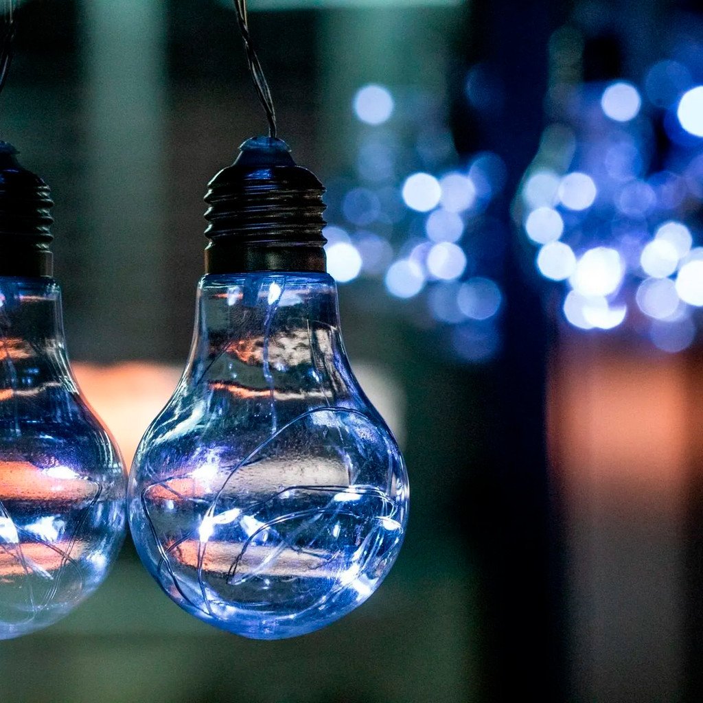 Fio de Fada 10 Lâmpadas LED USB e Pilha Branco Frio