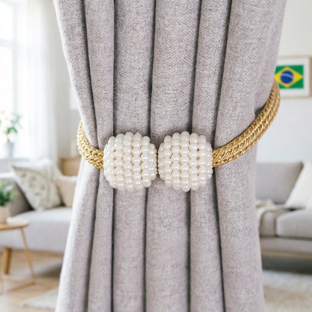 2 Pcs Ímã Moderno Minimalista Cortina Fivela Clipe Cinta Moldura De Magnética Decoração Acessório