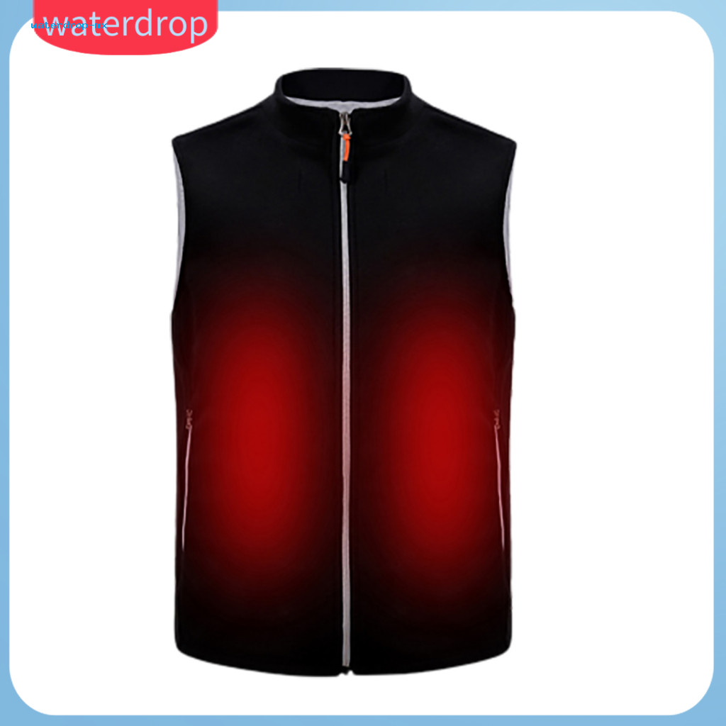 [waterdrop] Colete De Aquecimento Resistente Ao Frio Com Gola Masculina USB Aquecido Quente De Inverno