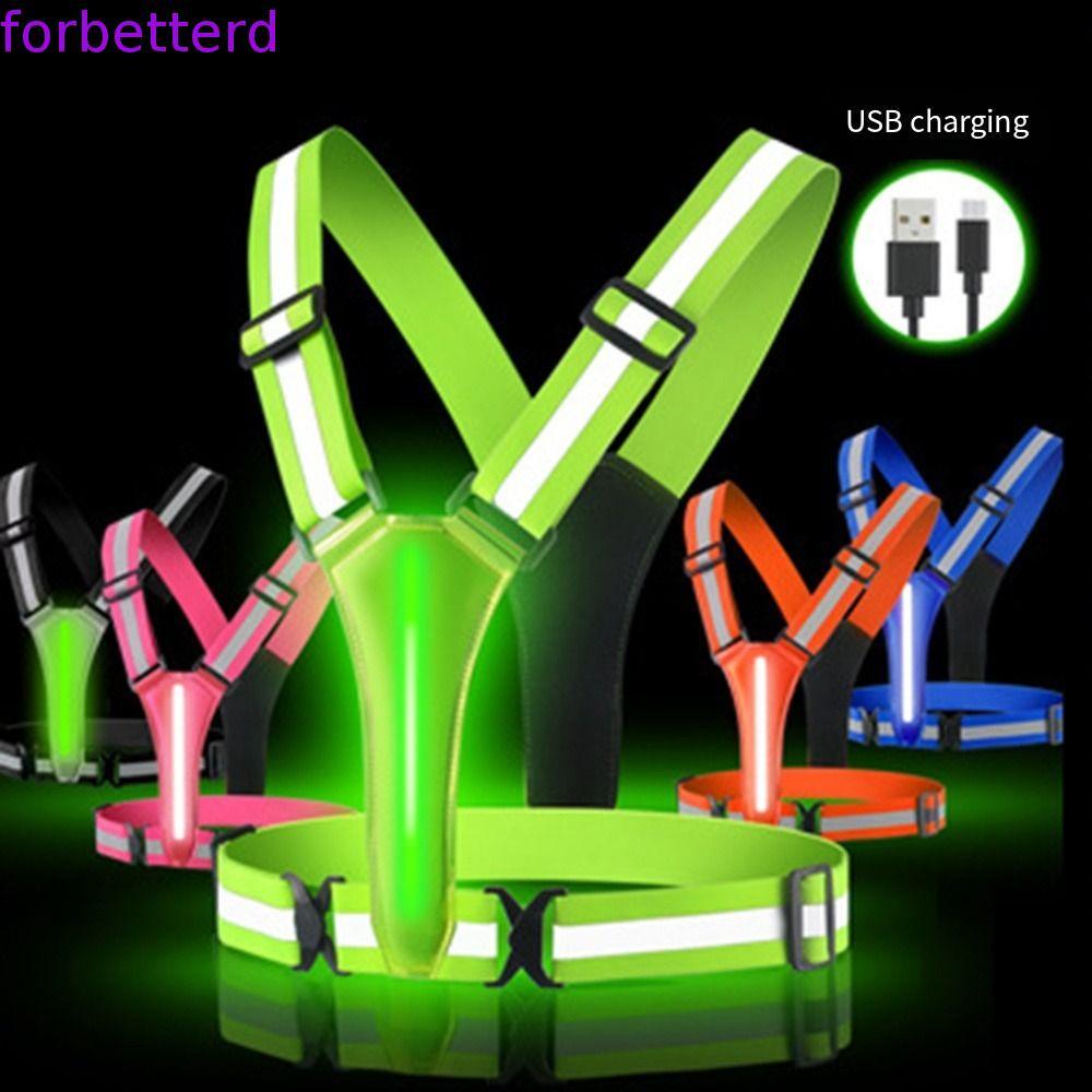 Colete Reflexivo LED , Equipamento De Corrida Recarregável De Alta Visibilidade USB , 3 Modos De Luz , Iluminado Para No