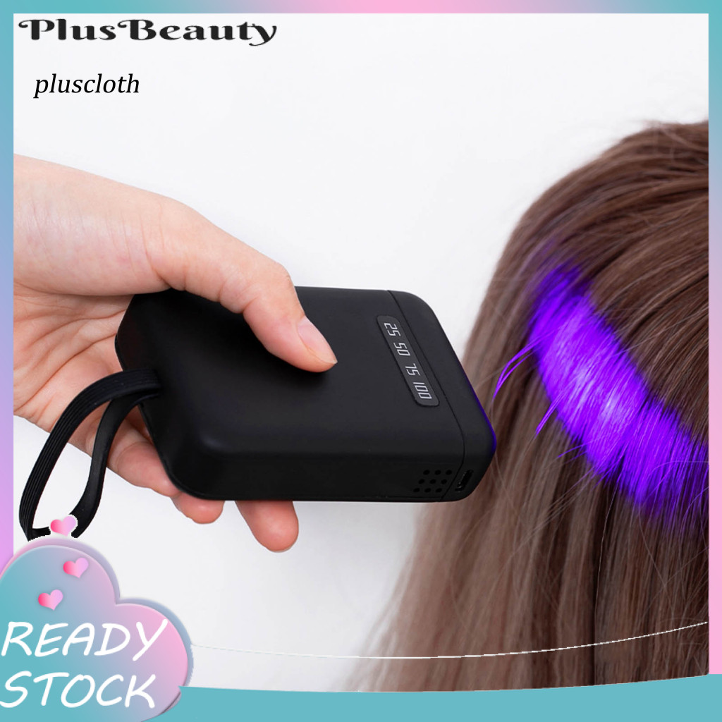 Portable 405nm Uv Led Hair Extension Lamp 5000mah Rechargeable Handheld Wig Glue Curing Machine for Home Salon Use – F