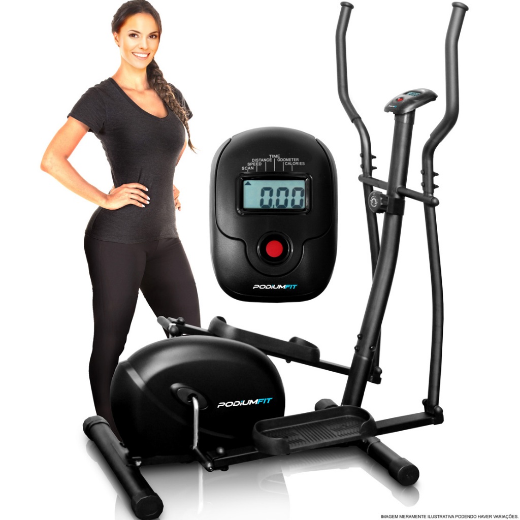 Elíptico Transport PodiumFit L100 - Magnético - 8cargas - Silencioso