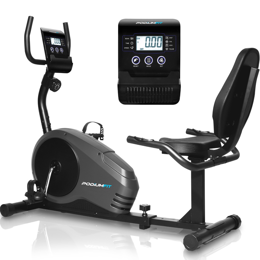 Bicicleta Ergométrica Horizontal Podiumfit H300 Magnética