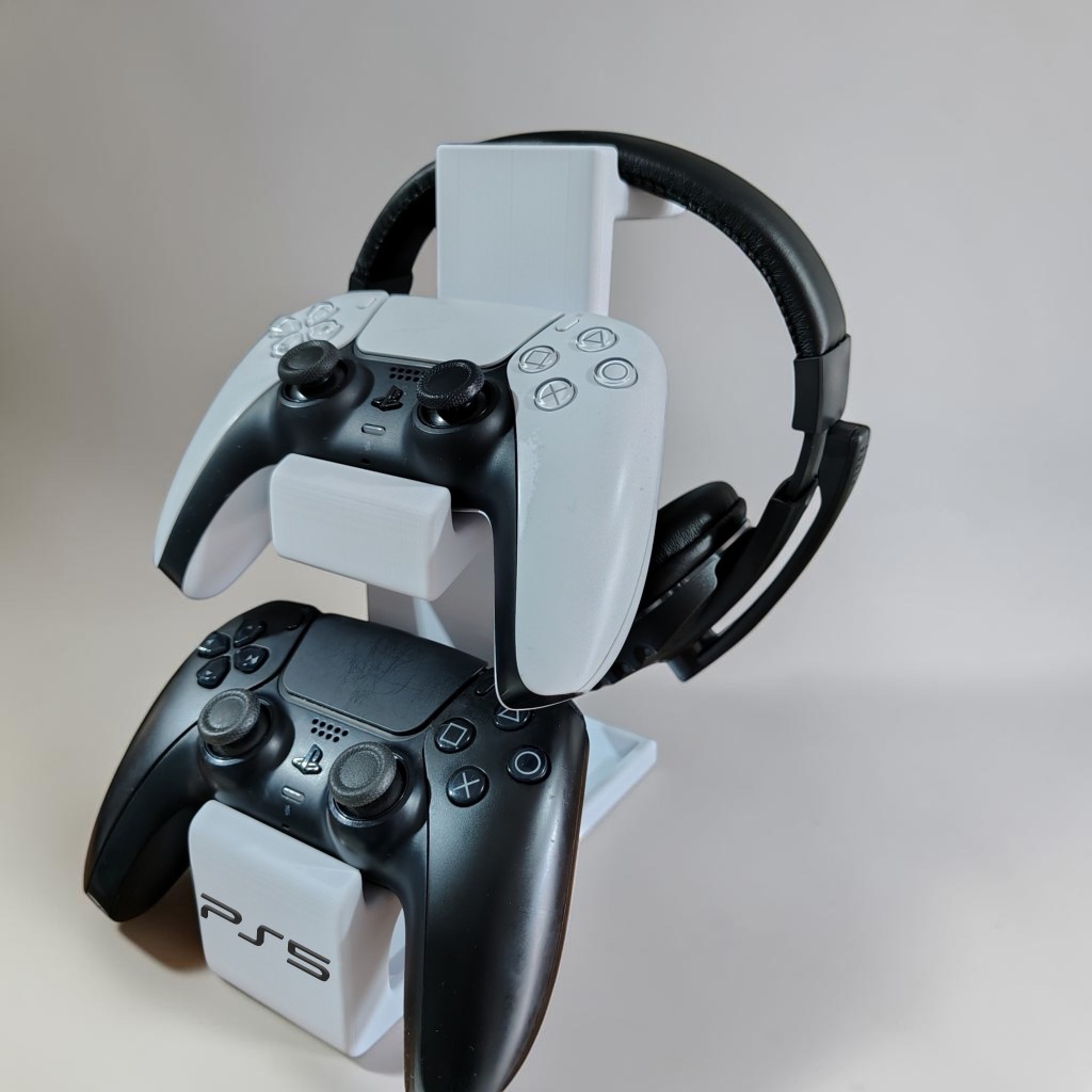 Suporte para 2 controles Dualsense PS5 e Suporte para Fone de ouvido/HeadSet/HeadPhone