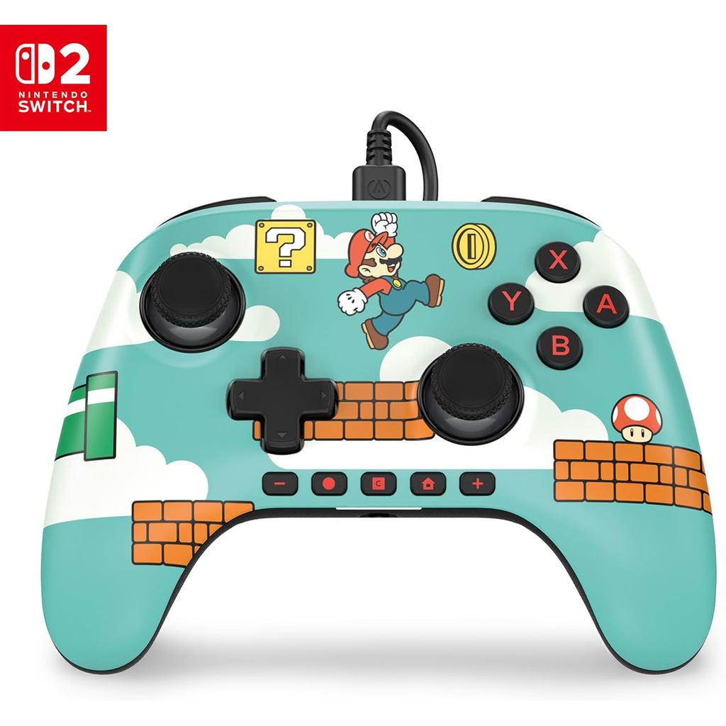Controle Switch 2 Mario Time Com Fio USB 3m Licenciado Nintendo Headset P2