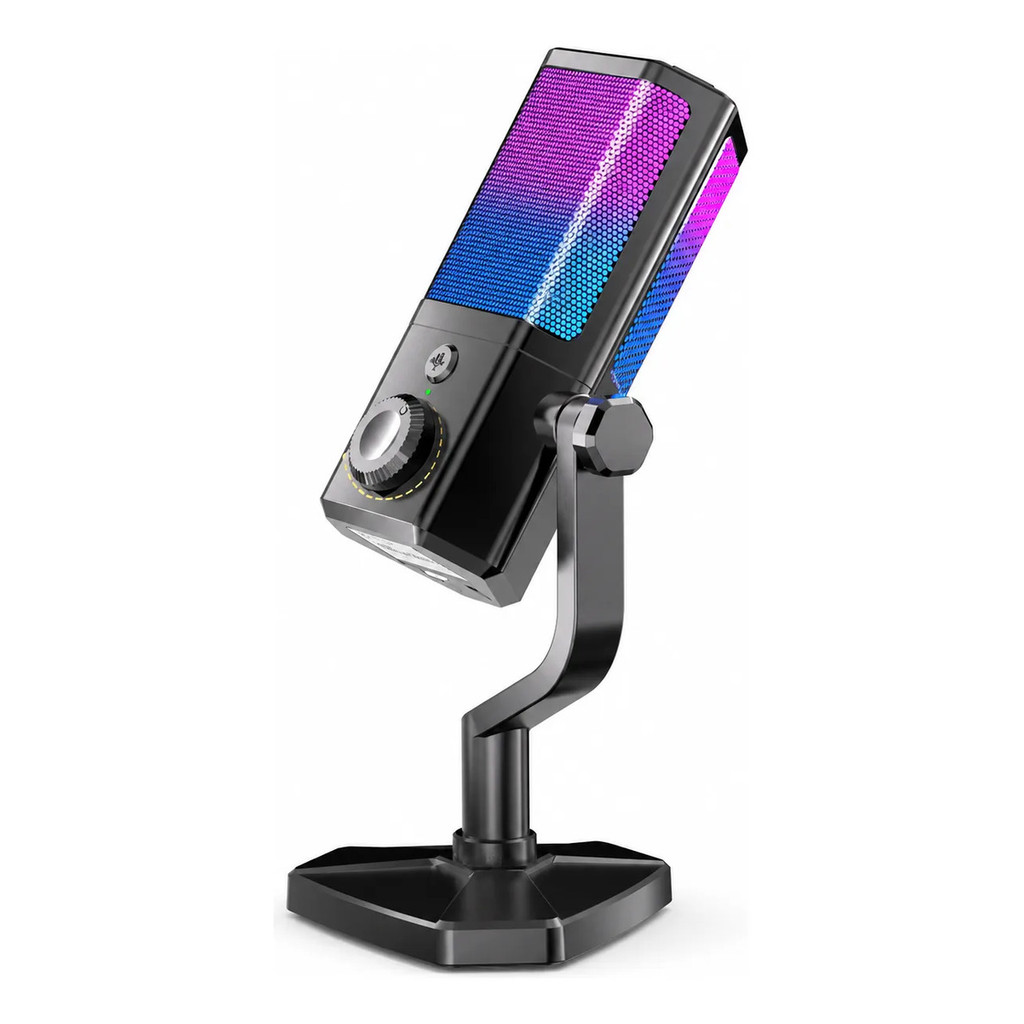 Microfone Rgb Gamer Usb Para Pc Streaming E-sports Gravação