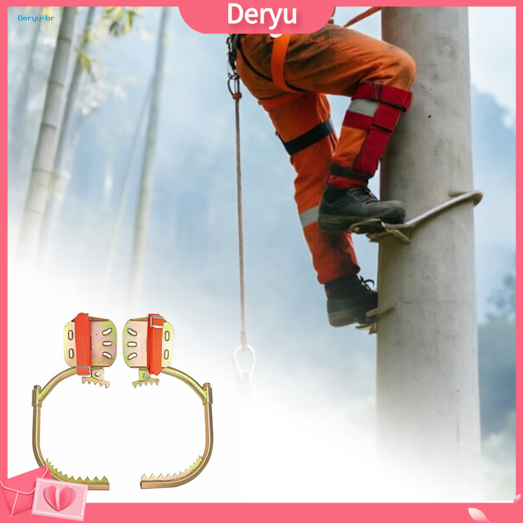 Climbings Shoes with Saw Teeth Tree Climbing Gear Adjustable Spikes – Non-slip Electrician Pole for Safe for Outdoor