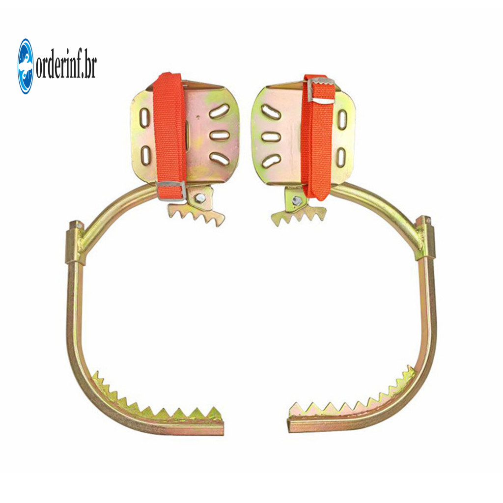 Tree Climbing Device High Strength Spike Adjustable Spikes with Saw Teeth – Non-slip Electrician Pole Shoes for Safe f