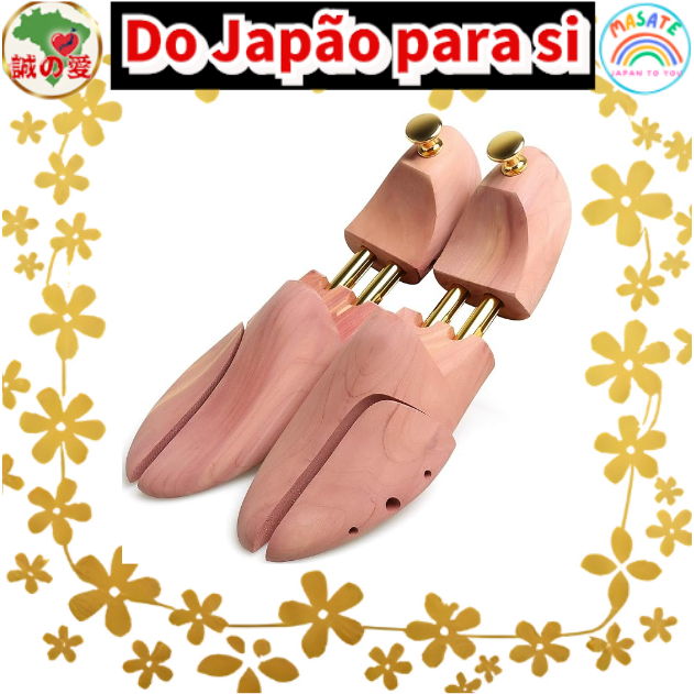 Premium Red Cedar Shoe Tree, Adjustable Twin-Tube Wooden Shoe Keeper, Moisture Absorbing & Deodorizing Boot Shaper 【Do J