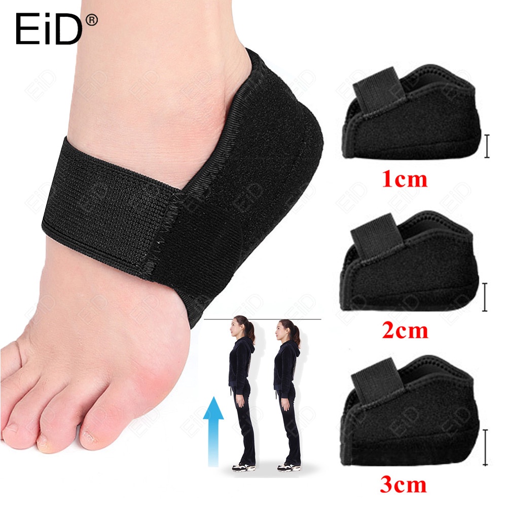 EiD Silicone height increase insole for shoes men women Adjustable elastic velcro 2/3/5 cm up arch support orthopedic insoles