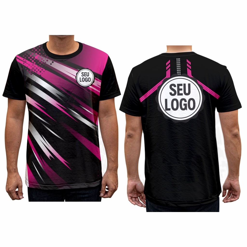 Kit 5 Camisetas Masculinas Femininas Personalizadas Com Logo Uniforme Sublimação Digital