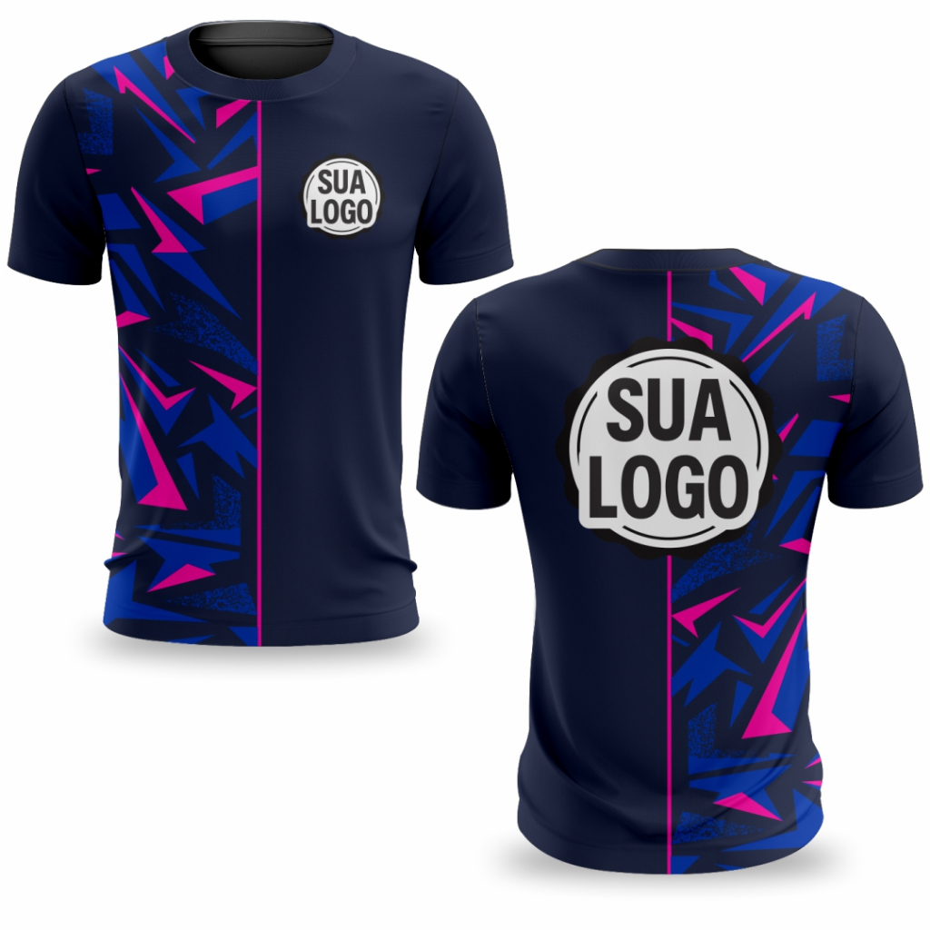 Kit 5 Camisetas Masculinas Femininas Personalizadas Com Logo Uniforme Sublimação Digital