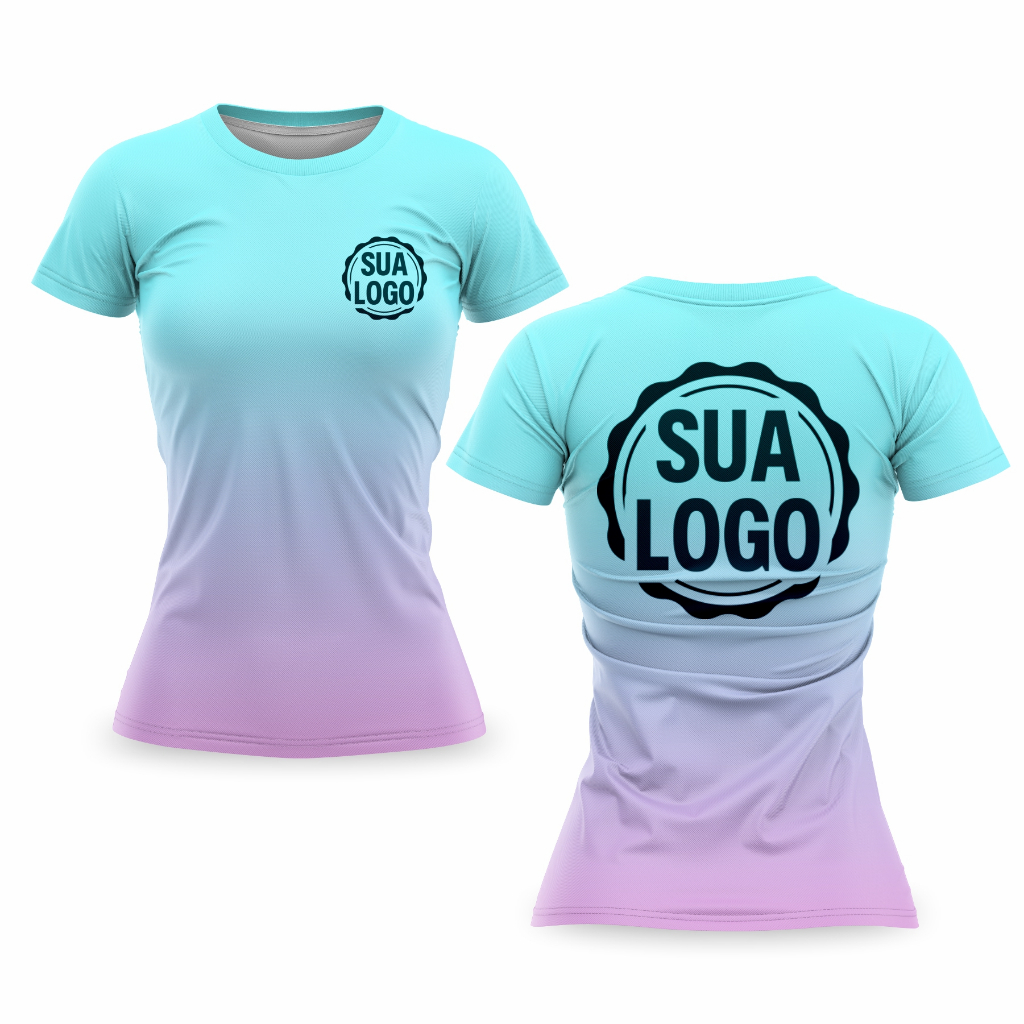 Kit 5 Camisetas Masculinas Femininas Personalizadas Com Logo Uniforme Sublimação Digital